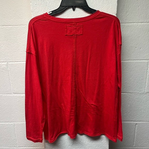 We The Free Bold Red Long Sleeve Tee. Small - Picture 4 of 6